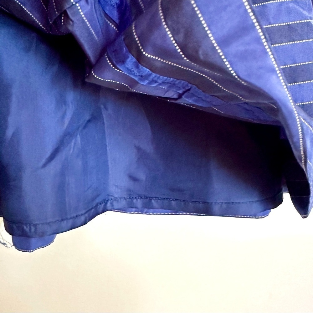 J. Crew Silk Cotton Blend Two Tone Blue Skirt Size 10 - Picture 5 of 7